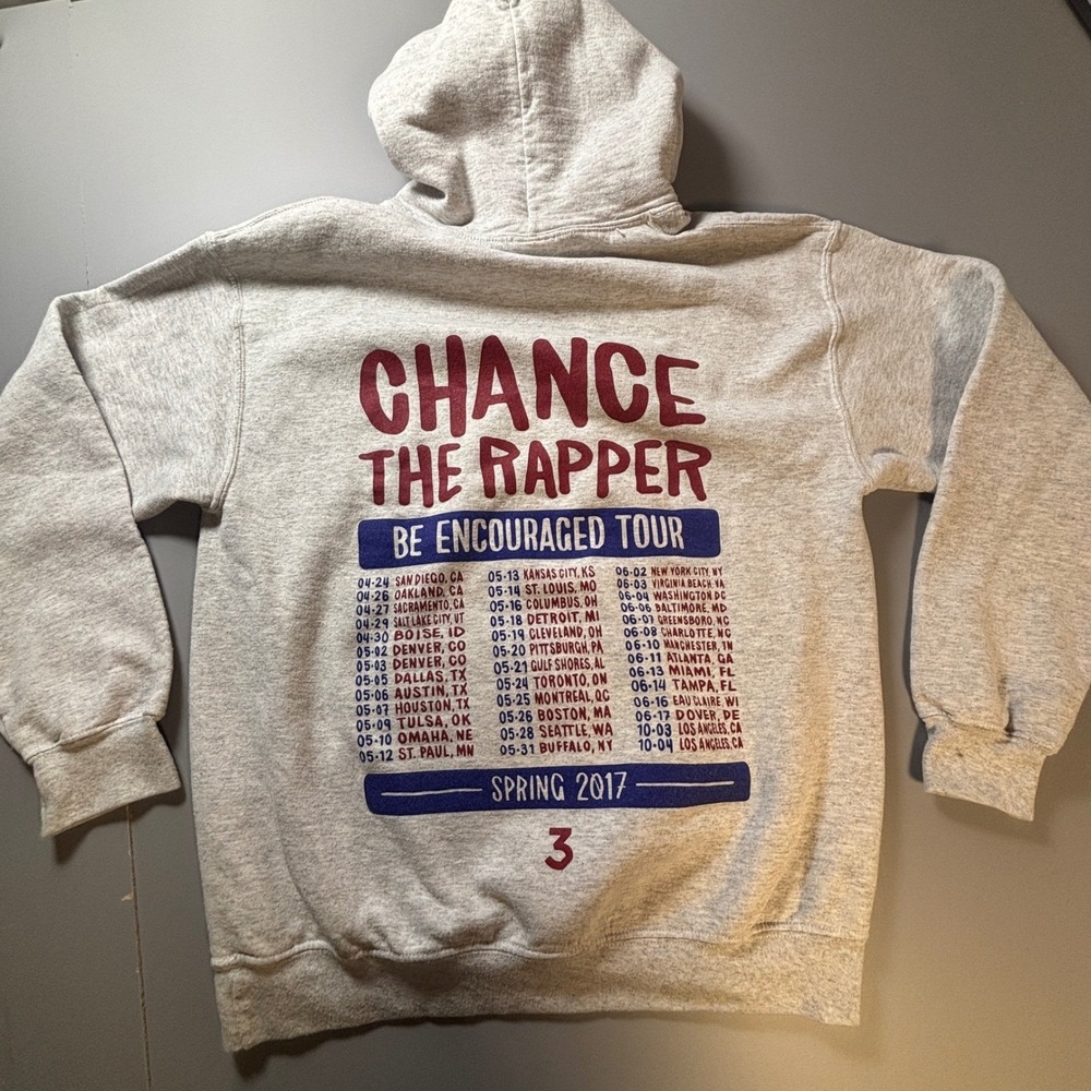 Chance The Rapper‎ Be Encouraged Tour 2017 Gildan Hoodie Sweatshirt Medium